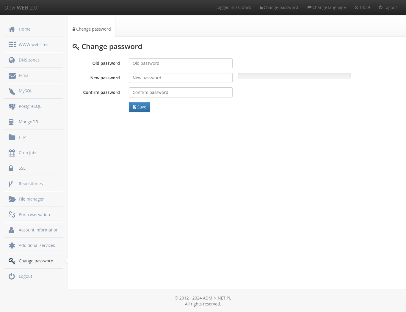 DevilWEB - Change Password